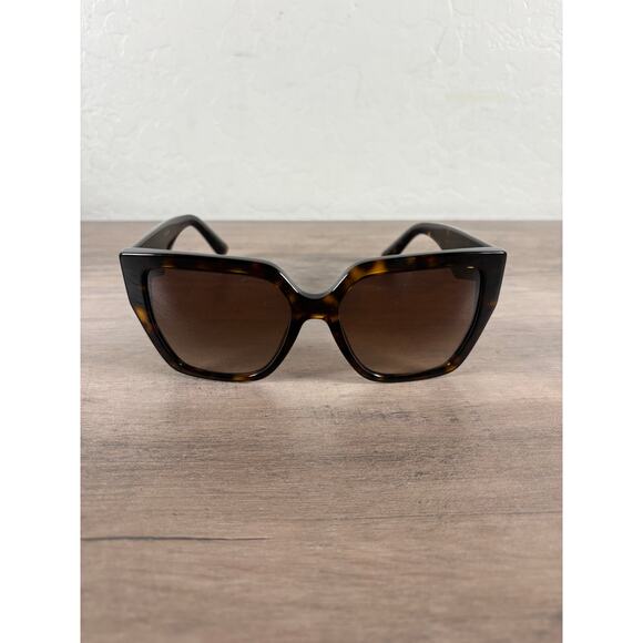 Dolce & Gabbana Crossed Brown Tortoise Sunglasses Women\'s NEW in Box- Case Cloth main image 4